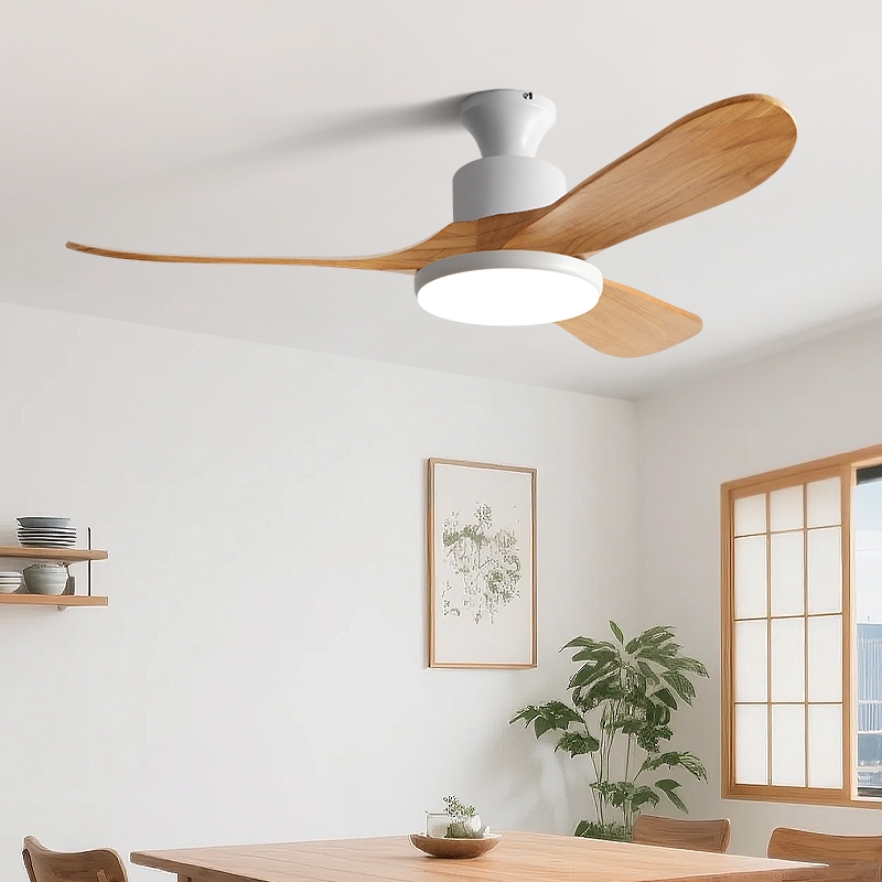 北欧实木吊扇灯90寸大风力家用客