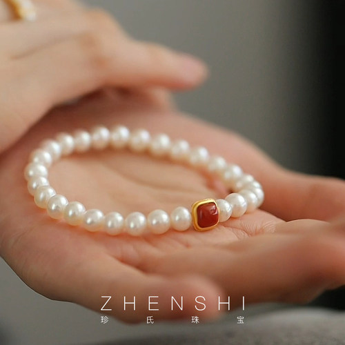 淡水正圆珍珠手链女款