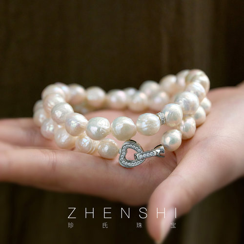 天然淡水巴洛克珍珠项链