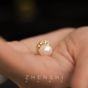 珍氏珠宝天然淡水珍珠胸针女款 简约轻奢复古高级感胸花 秋冬 法式