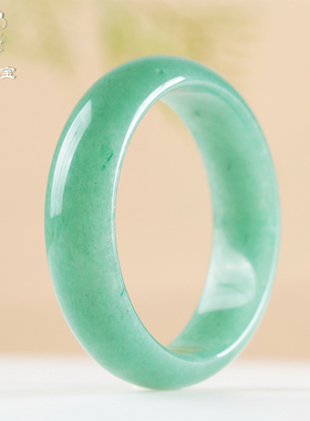 天然东陵玉手镯女款正品晴水玉镯子新疆翠绿色玉石生日礼物送妈妈