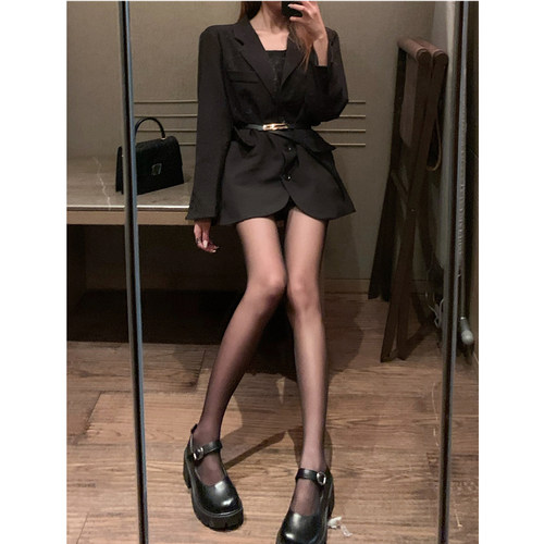 黑色丝袜光腿神器女日系jk连裤袜性感肉色防勾丝薄款打底袜秋冬款