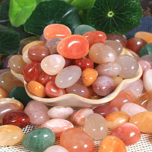 雨花石原石天然鱼缸造景摆件乌龟装饰五彩石水培盆栽鹅卵石头水族