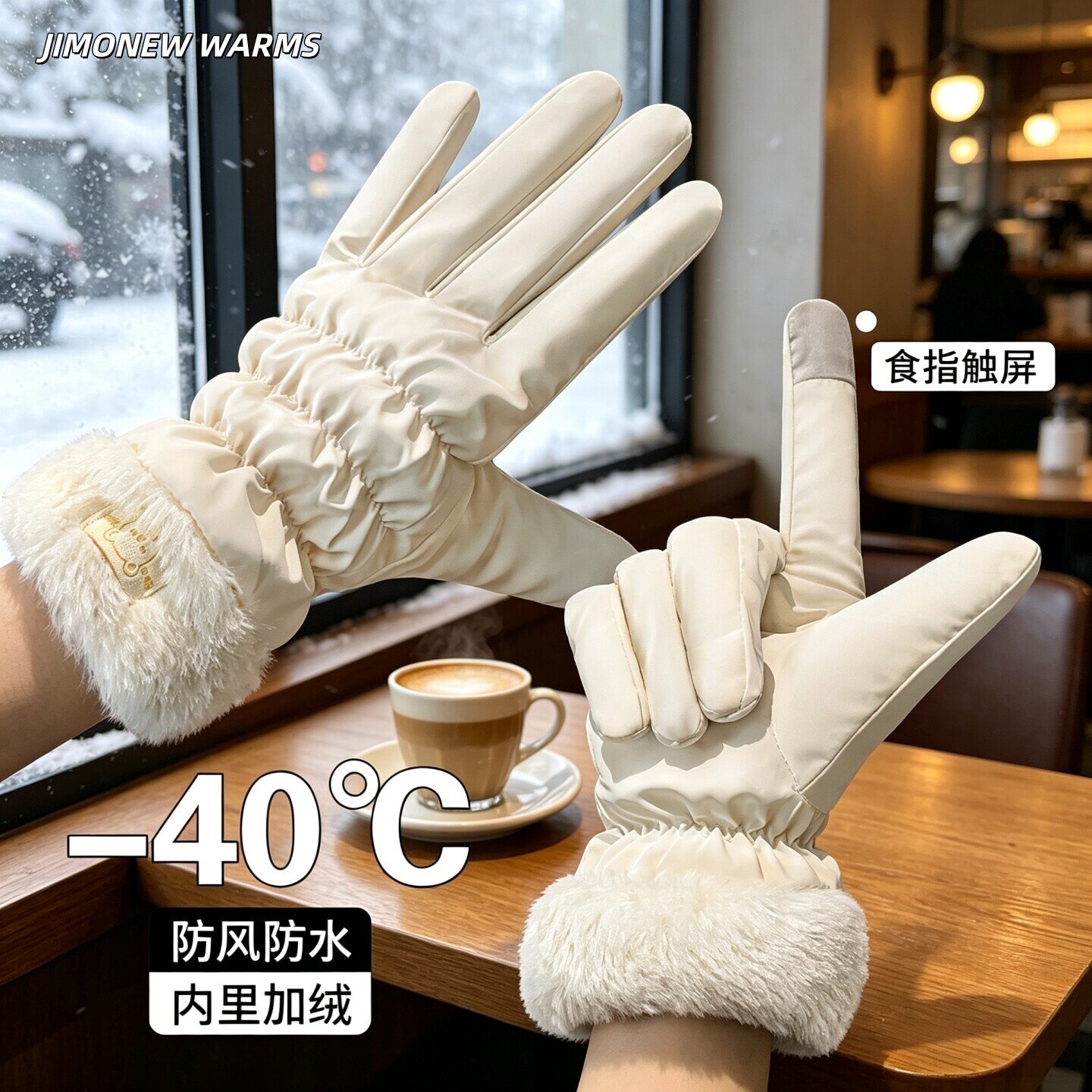手套女生秋冬季骑车保暖可触屏骑行电动车东北防风冬加厚防水暖手