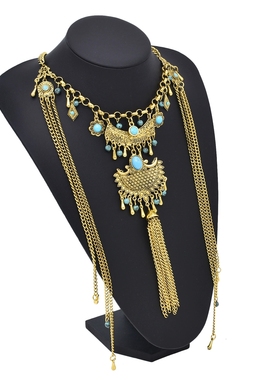 敦煌古风流苏项链民族风