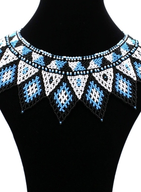 波西米亚夸张米珠长款项链