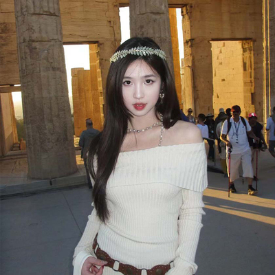 欧美复古金属树叶月桂发箍女