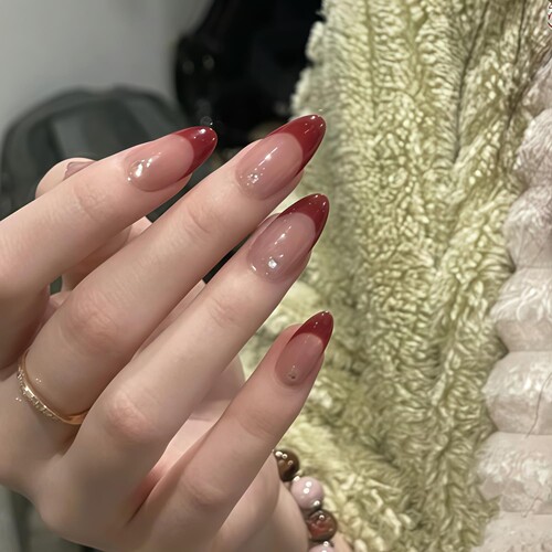 【法式红点钻】手工穿戴甲