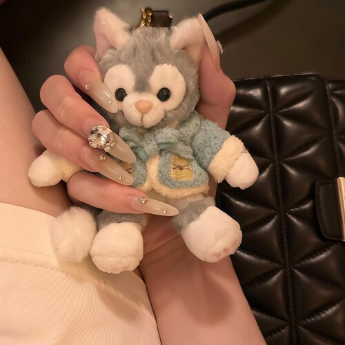 甄嬛华妃同款纯欲风显白冰透裸色闪钻钻球手工穿戴美甲可拆卸婚甲
