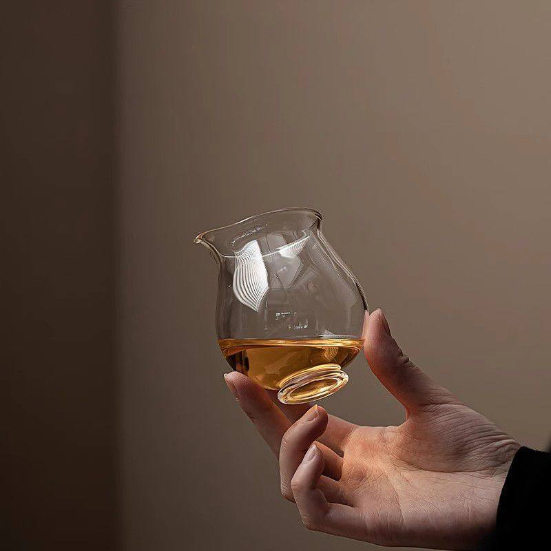 日式高硼硅玻璃公道杯小容量分茶器女士高颜值匀杯一人茶具茶海