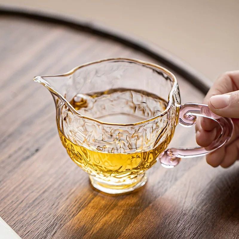 光影玻璃公道杯加厚耐热新中式分茶杯泡茶配件茶具家用高档