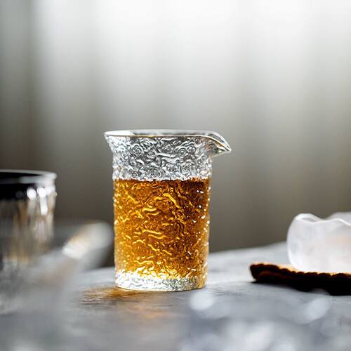 高档日式祥云玻璃公道杯 家用茶海功夫茶具匀茶杯茶道泡茶分茶器