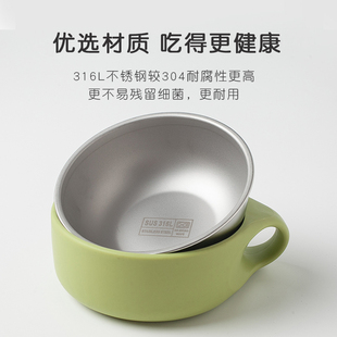 维迪熊宝宝辅食碗婴儿专用外出便携吃饭不锈钢儿童碗防摔防烫餐具