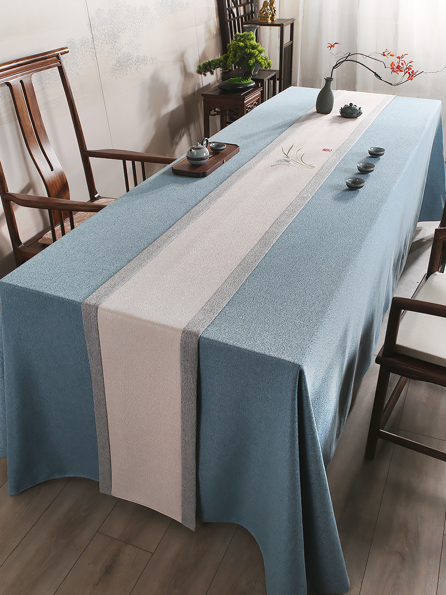 新中国风茶几桌布防水禅桌旗桌布茶垫会议中国风桌布彷棉麻定制