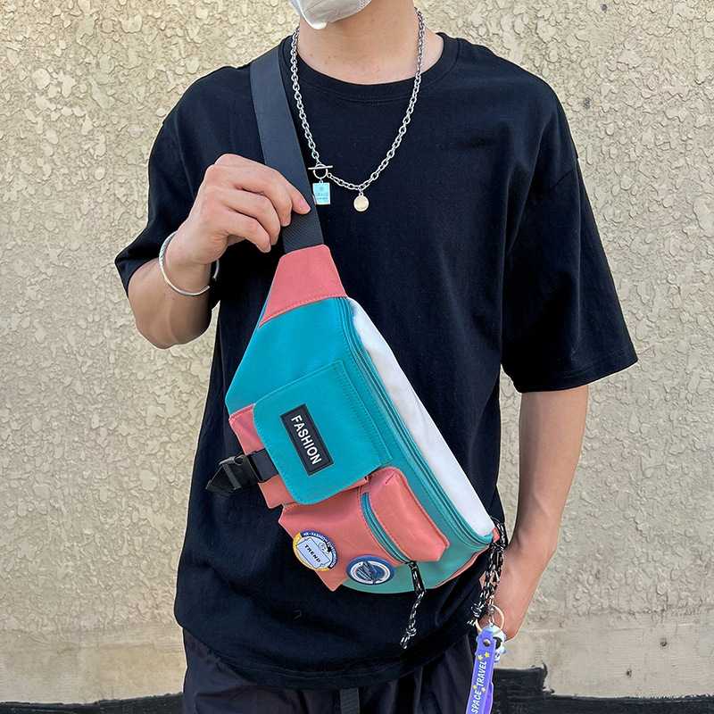 胸包男潮牌工装斜挎包男士背包