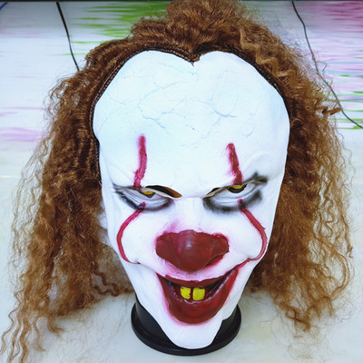 新款小丑回魂2面具 cosplay万圣节面具头套pennywise恐怖面具