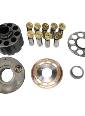 挖掘机配件液压泵散件泵胆平面九孔柱铜头斜盘配油盘配流盘TM40VC