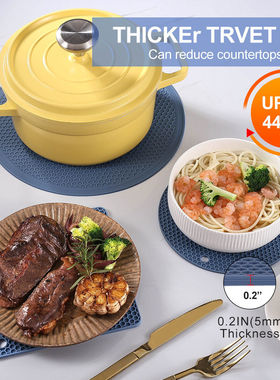 轩隽硅胶厂简约英伦蓝色隔热垫微波炉垫方形圆形餐垫杯垫隔热防烫