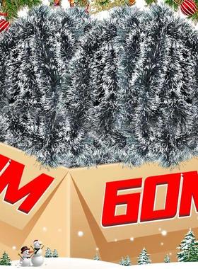 Christmas Tel Ribbons Garland Green Cane Wreath Xmas Tree Ha