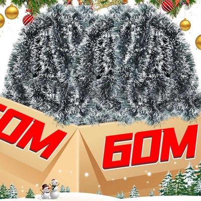 Christmas Tel Ribbons Garland Green Cane Wreath Xmas Tree Ha