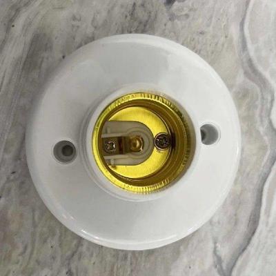 E27 Lamp Holder Screw Cap Socket White Ceiling Light