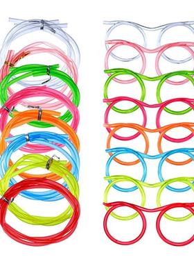 Creative Straw Glasses Toys For Kids Summer Mustache Fun Sof