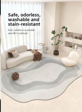 Living room rug shaped sofa bedroom floor mat carpet 地毯