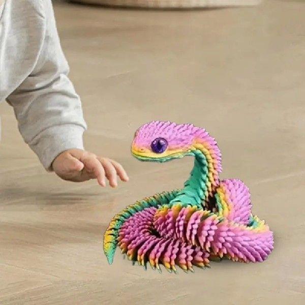 3D Snake 3D Printed Animals Desk Accessories Home Desktop