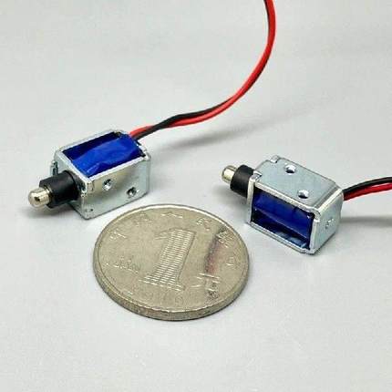 Open Frame Mini Push Pull Solenoid Electromagnet, DC 5V 3mm