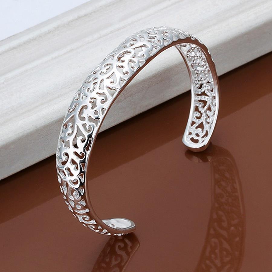 New Sterling Silver open bangle bracelet for women lady