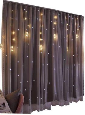 No Need to Punch Velcro Curtain Shading Yarn Window Curtains