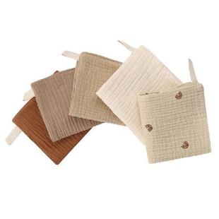5PCS Soft Absorbent Gauze Cotton Baby Towels Wipe Face