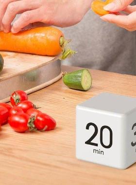 Cube Timer Gravity Sensor Flip Timer Multi-Function Kitchen