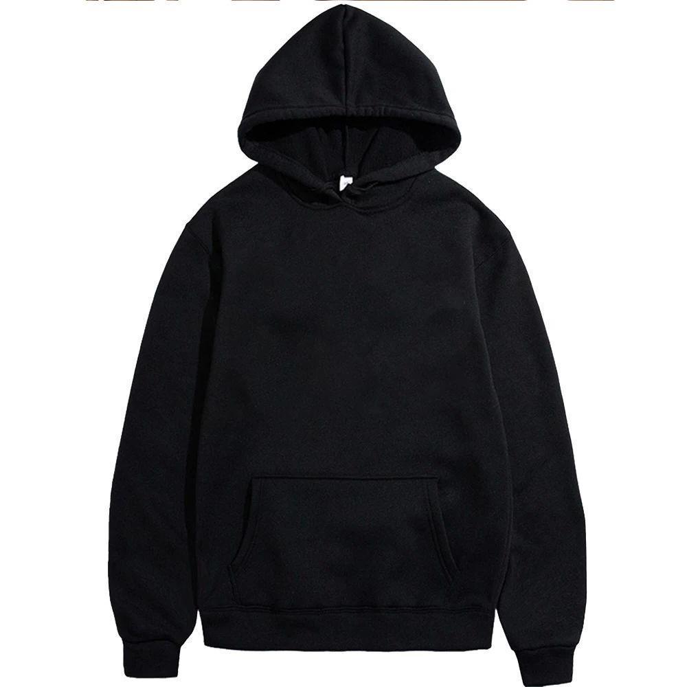 Men's Hoodies Pullover Classic Black Hoodie for Men Casu