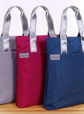 Zipper Briefcase Canvas Vertical Handbag Business Bags