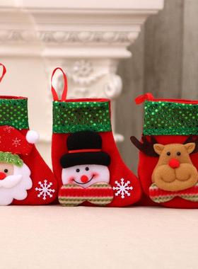 Santa Claus Christmas stocking hanging Christmas gift bag