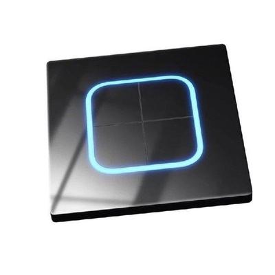 Modern Electrical Light Switches Tempered Glass Panel Wall