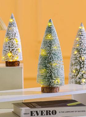 Christmas tree tabletop decoration flocking cedar tree