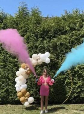 Baby Gender Disclosure Reveal Powder Spray Shower Powder Bab