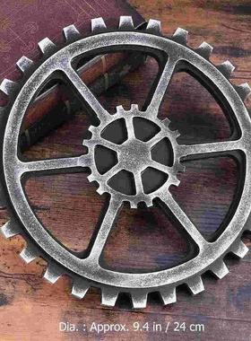 WINOMO 24cm Vintage Gear Wheel Home Wall Decoration Hexagon