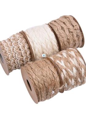 5Meter Natural Vintage Burlap Jute Ribbons Christmas Party