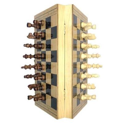 Wooden Foldable Magnetic International Chess Set Tabletop