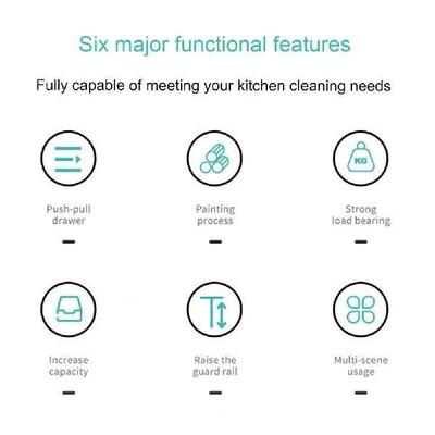 Pull-out Cabinet Tray Carbon Steel under Sink Organizer