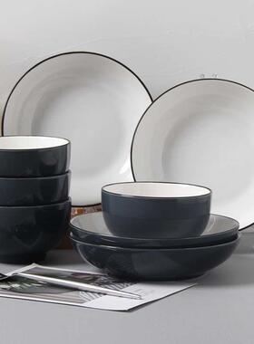18-piece set of bowls and plates set of ceramic bowls and pl