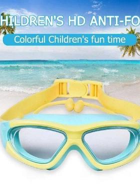 Outdoor Swim Goggles Anti-Fog with Earplugs for 3-12 Years