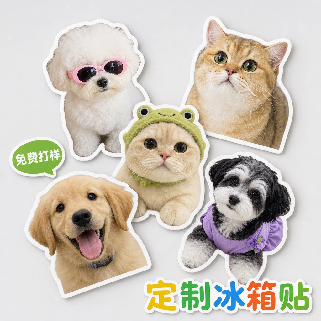 亚克力冰箱贴定制来图照片宝宝宠物文创动漫磁贴diy定做批量礼品