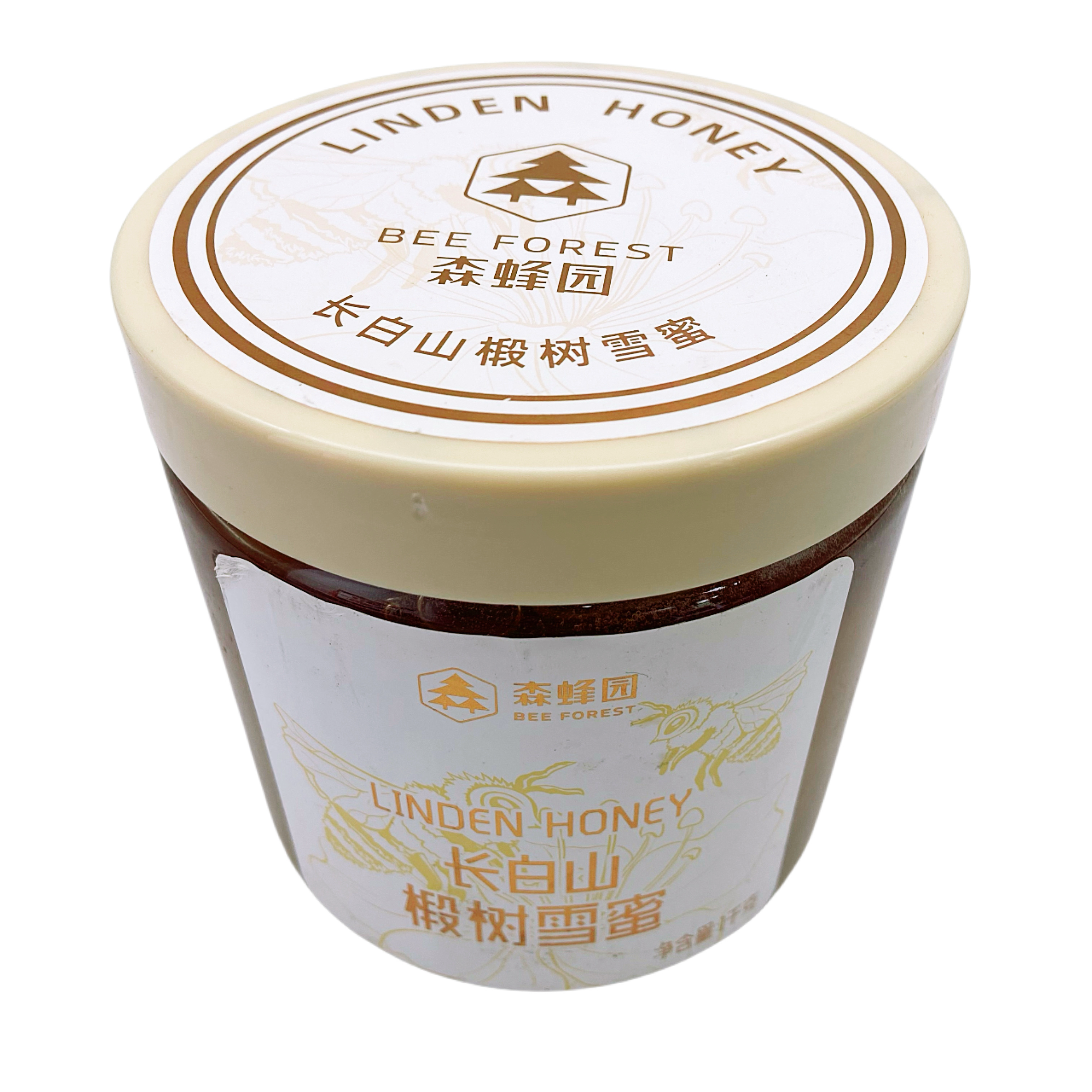 森蜂园长白山天然雪蜜优质蜜源 家庭分享装椴树原蜜瓶装1000g/瓶
