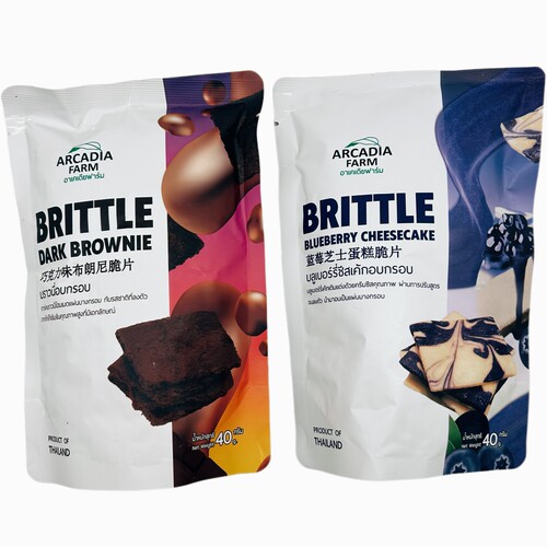 泰国arcadia farm科帝亚红丝绒布朗尼蛋糕脆片巧克力蓝莓芝士零食