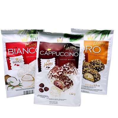 波兰进口 沸列丝系列夹心威化140g/130g袋装 四种口味 独立包装