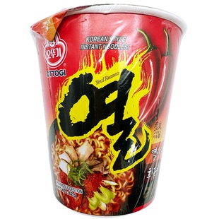 特价韩国进口不倒翁火热拉面62g*1杯桶面拉面杯面方便面泡面速食